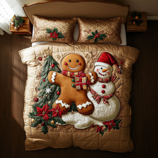 Holly Wreath Gingerbread WN0411055CL Duvet Cover Set