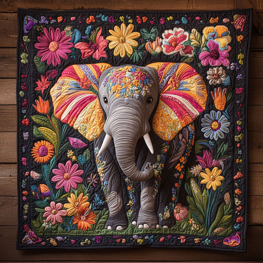 Floral Elephant CW1106017CL Quilt