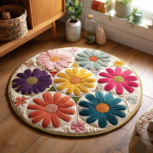 Daisy Harmony CW2308008CL Quilted Round Mat