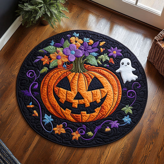 Vibrant Halloween Night WY1508101CL Quilted Round Mat