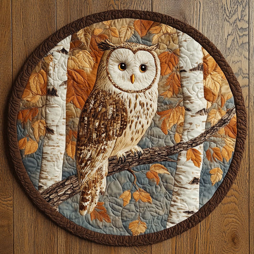 Autumn Owl CW2105328CL Quilted Round Mat