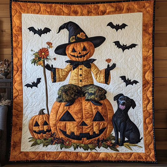 Scarecrow Pumpkin Gathering WN0508041CL Quilt