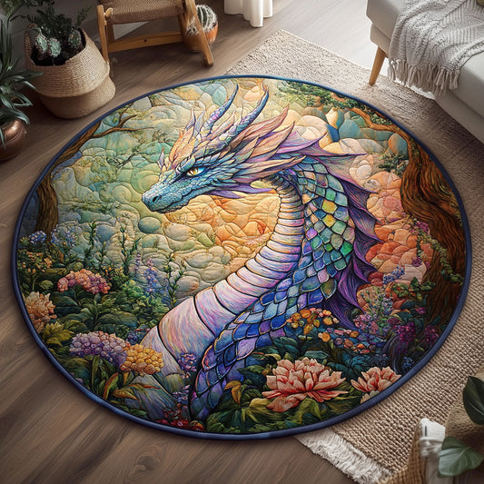 Enchanted Dragon WJ1504030CL Quilted Round Mat