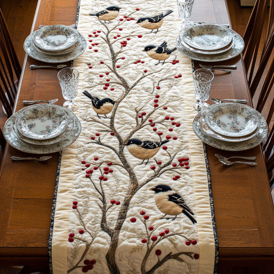 Chickadee Gathering CP0206071CL Quilted Table Runner