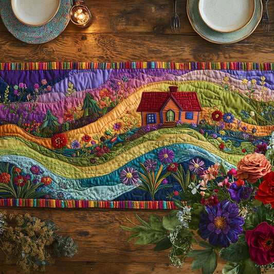 Flowerlight Dreamscape WN1507021CL Quilted Table Runner