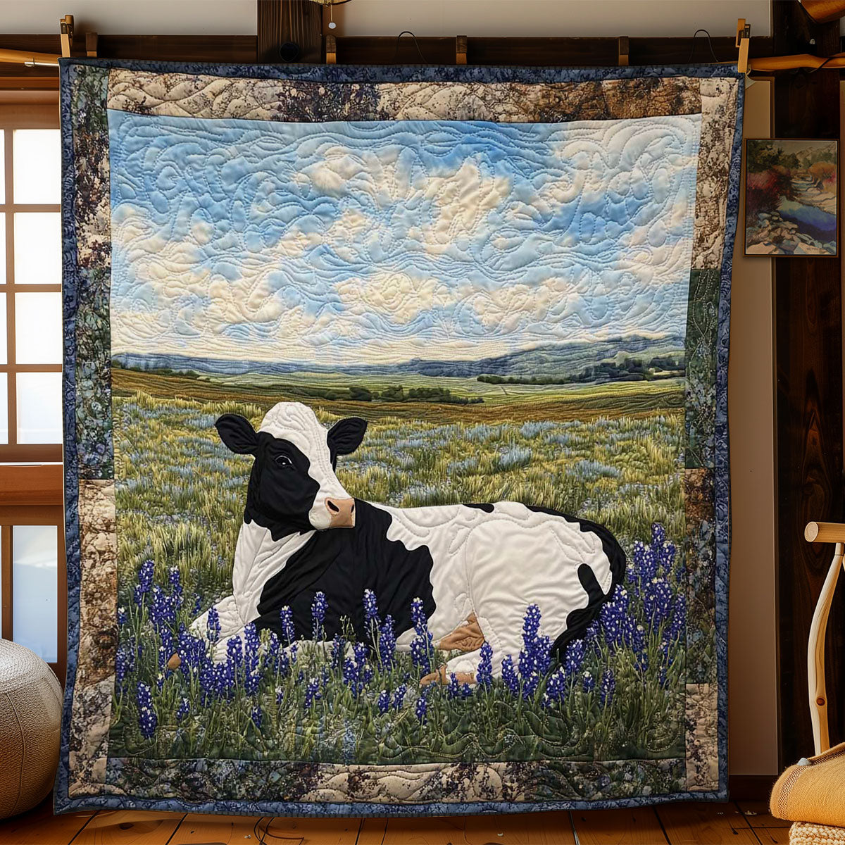 Peaceful Dairy Cow WN1004044CL Quilt