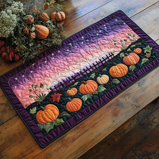 Pumpkin Field CP0606012CL Quilted Table Runner