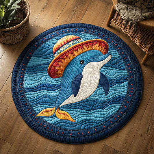 Wave Rider Dolphin WN2103059CL Quilted Round Mat