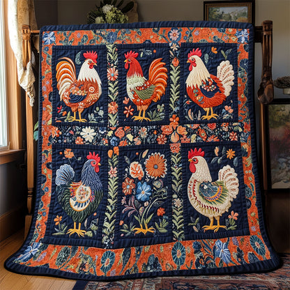 Folk Charm Chicken WJ3112017CL Quilt
