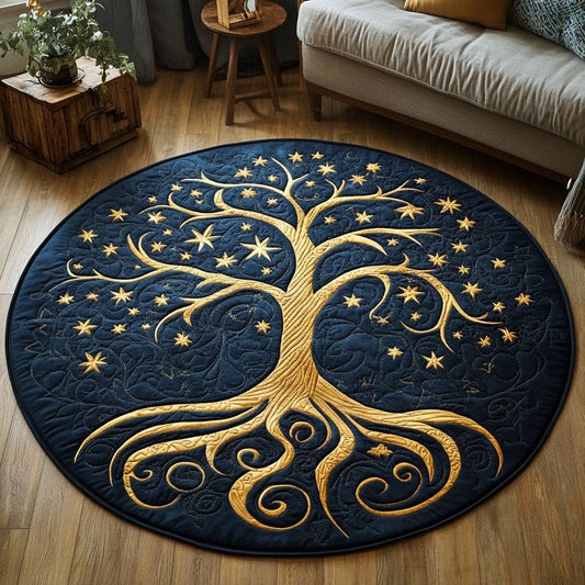 Starlight Tree WY1703077CL Quilted Round Mat