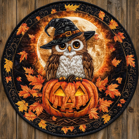 Owl And Lantern WN0708072CL Quilted Round Mat