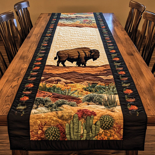 Native American Bison WJ0504035CL Quilted Table Runner