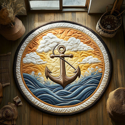 Nautical Forge WY1106029CL Quilted Round Mat