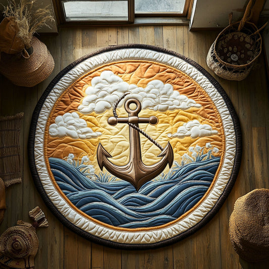 Nautical Forge WY1106029CL Quilted Round Mat