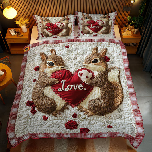 Valentine Of Squirrel WY2512063CL Duvet Cover Set