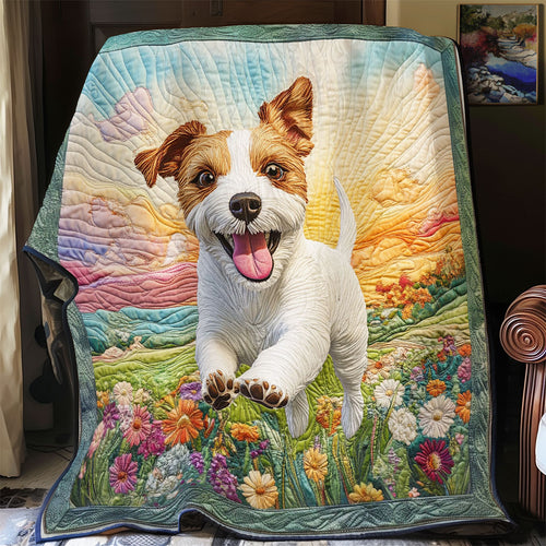 Cheerful Russel Terrier CP0504013CL Quilt