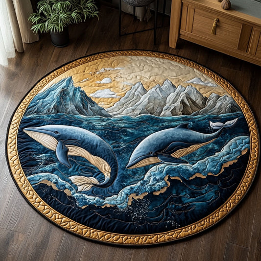 Whale Dream CM1905019CL Quilted Round Mat