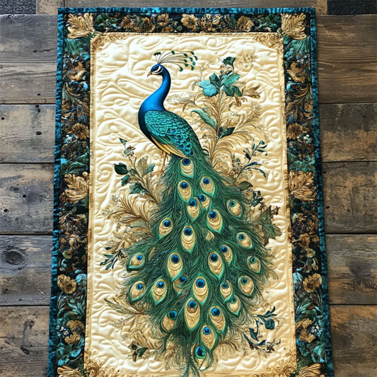 Peacock Pride WY1905047CL Quilted Table Runner
