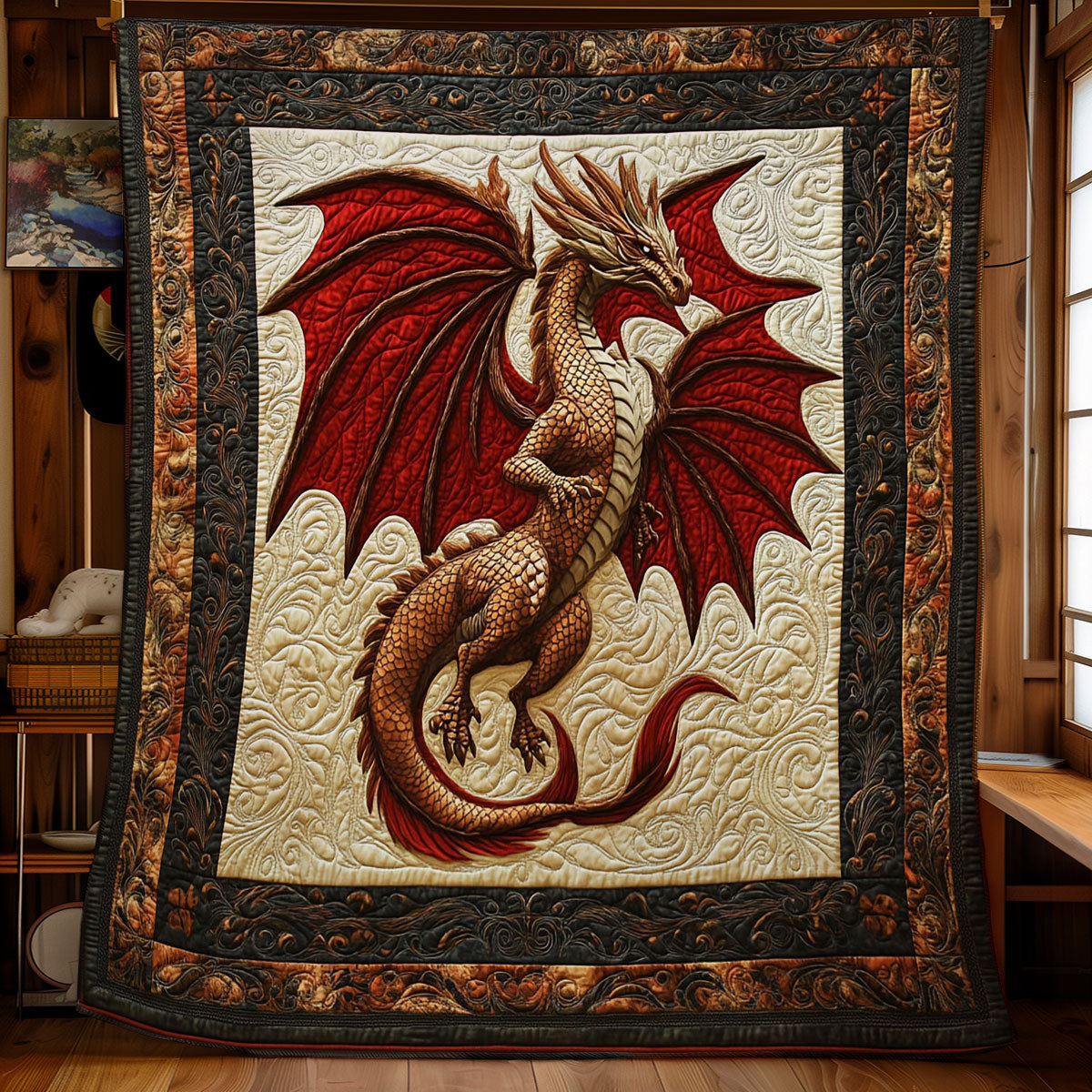 Midnight Dragon WY2101060CL Quilt