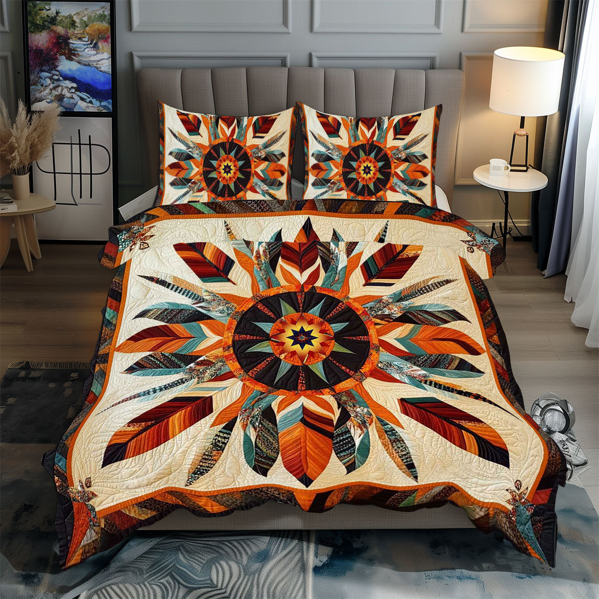 Native American Star Flower WP2311030CL Duvet Cover Set