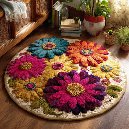 Bloom Daisy CW0708014CL Quilted Round Mat