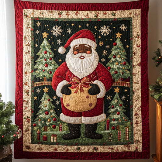 Radiant Black Santa Claus Dreamland WN0507311CL Quilt