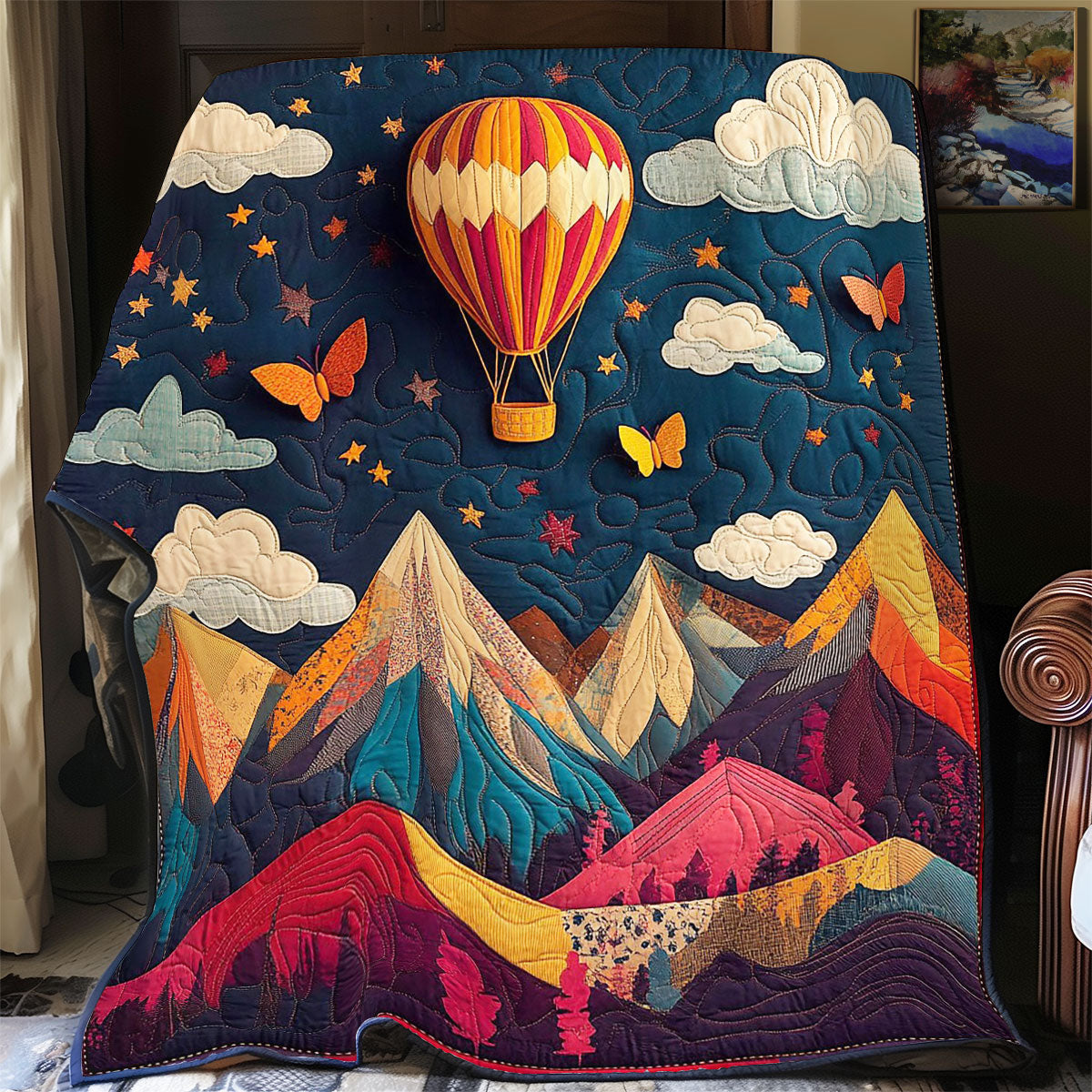 Geometric Landscape WY2103008CL Quilt