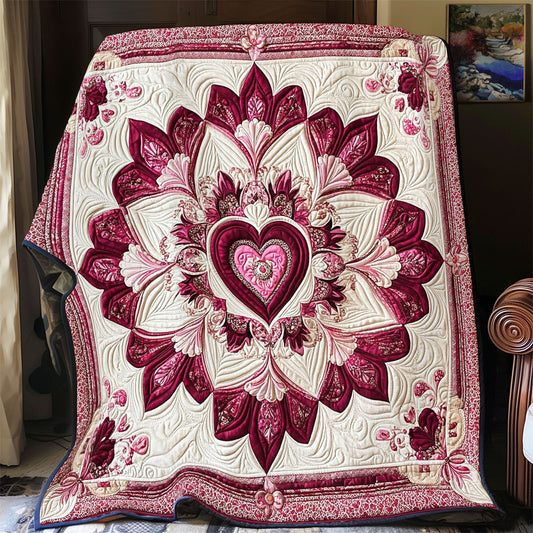 Heart Flower Blooming WY3112017CL Quilt