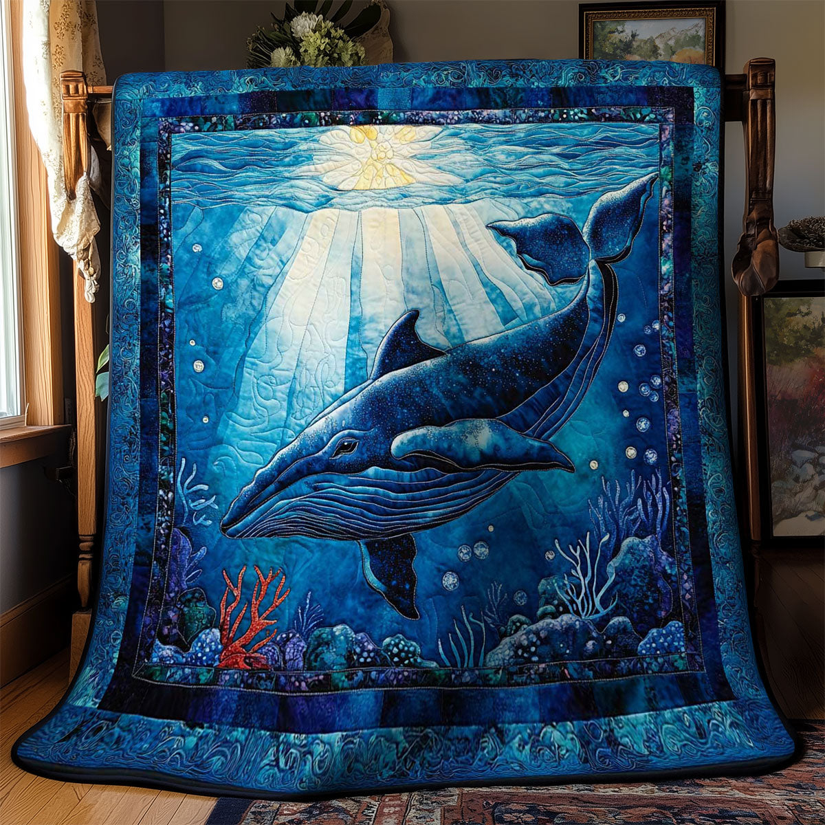 Sunlit Whales WN0803060CL Quilt