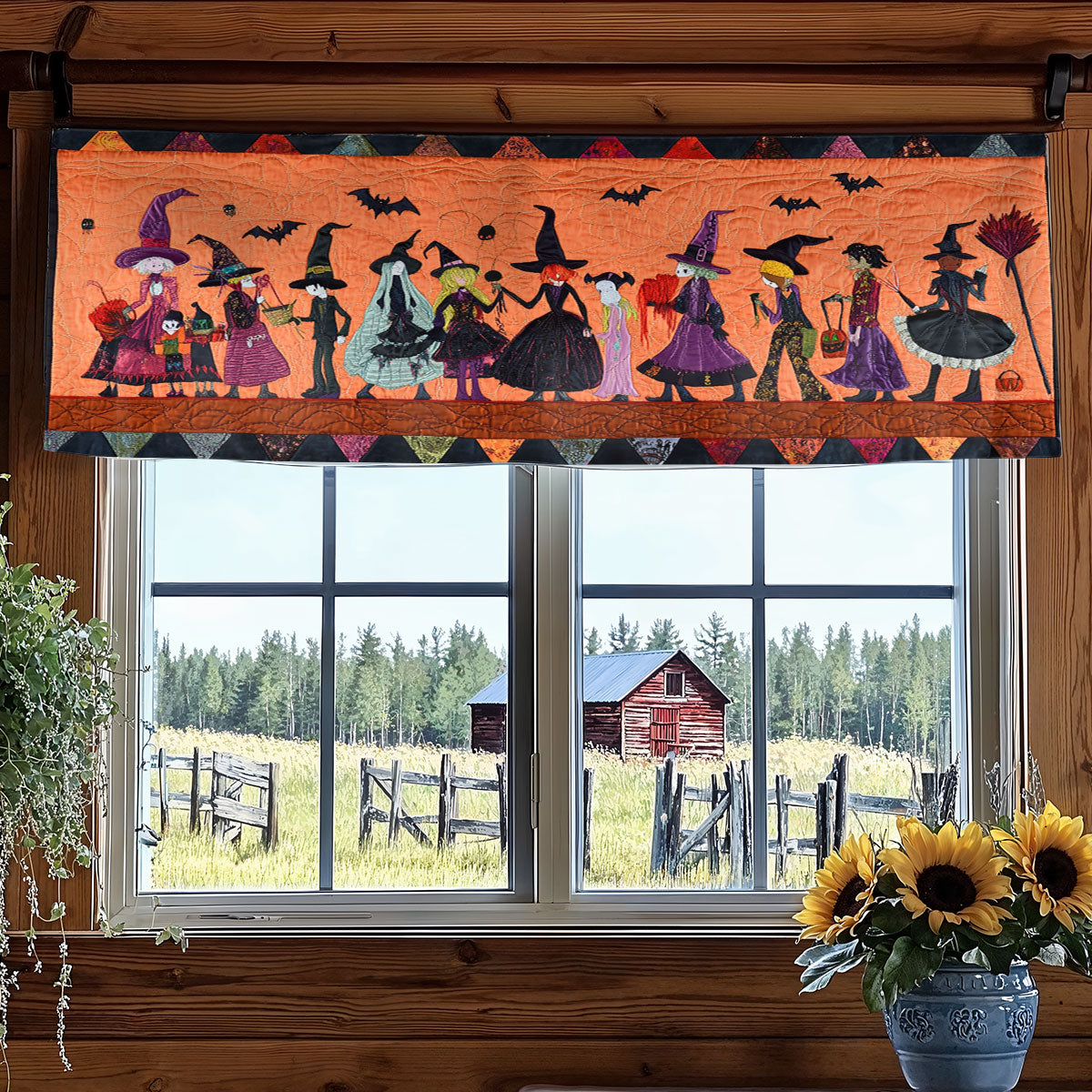 Crimson Witchlight WN0108013CL Quilted Valance