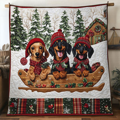 Red Plaid Dachshund WN1211086CL Quilt
