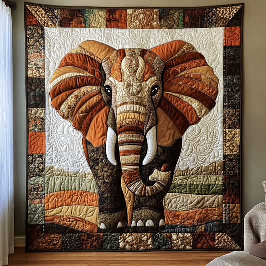 Native Patchwork Elephant WJ0306006CL Quilt
