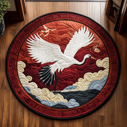 Charming Crane CP2107015CL Quilted Round Mat