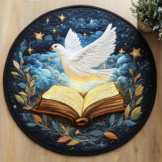 Peaceful Dove CW0107039CL Quilted Round Mat