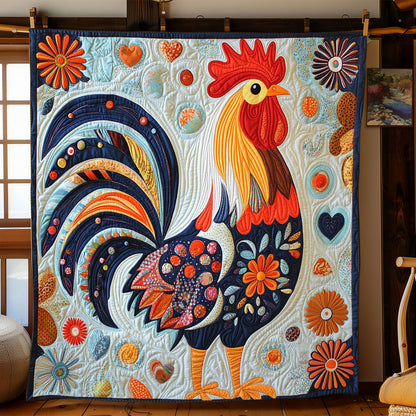 Folk Art Chicken WJ1303008CL Quilt