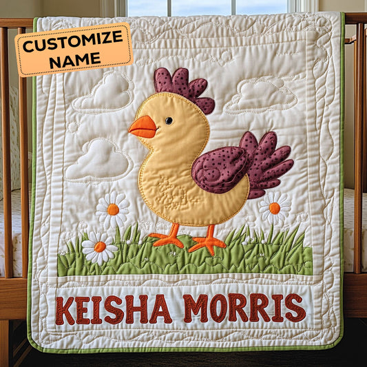 Golden Peep CP2507033CL Personalized Baby Quilt