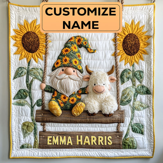 Mellow Garden Buddy CW3007044CL Personalized Baby Quilt