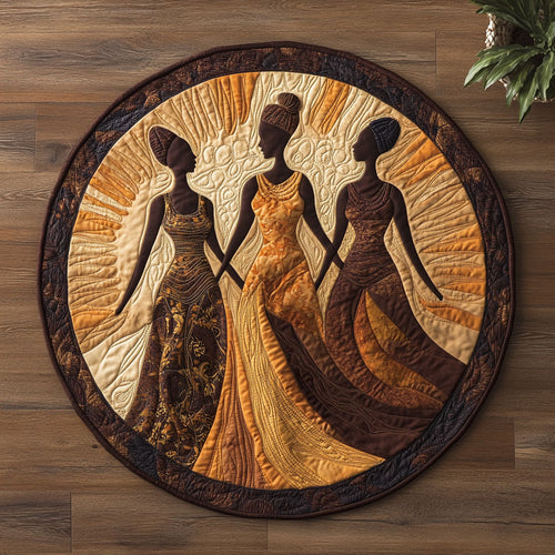 Brown Women WY2504002CL Quilted Round Mat