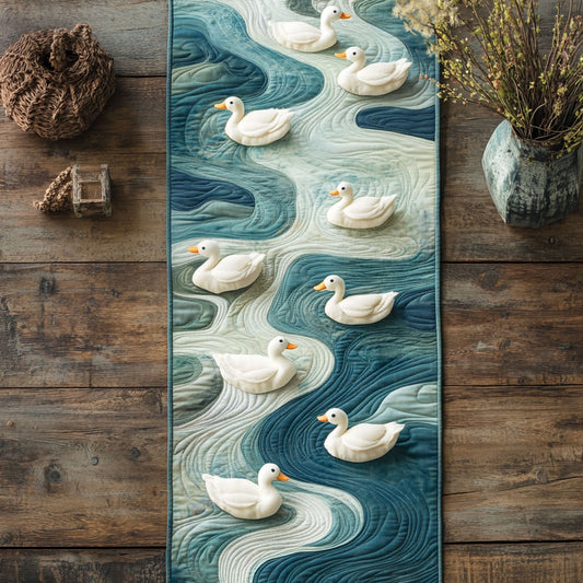 Ducks On River CP2904012CL Quilted Table Runner