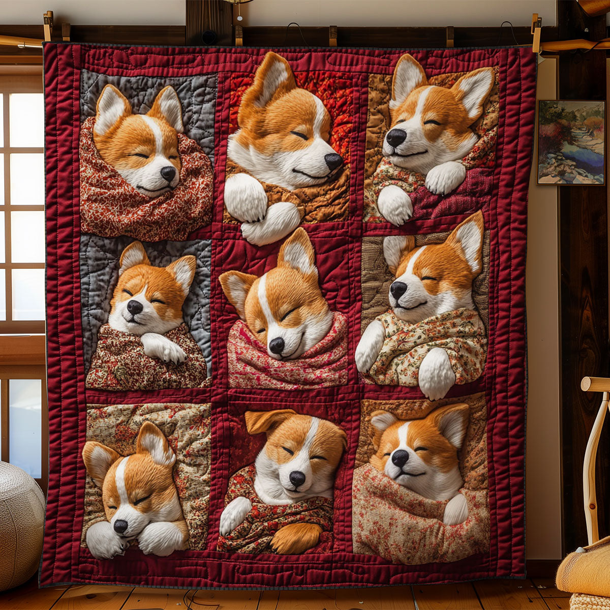 Corgi Cabin Nap WN1207006CL Quilt