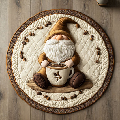 Bean And Beard Gnome WN0807002CL Quilted Round Mat