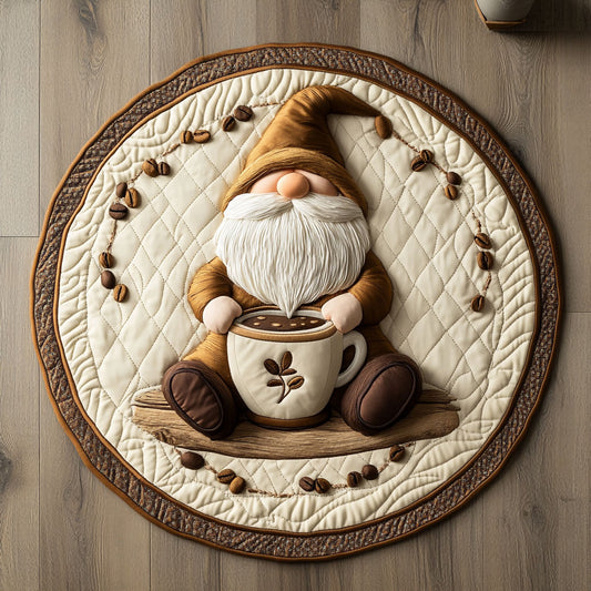 Bean And Beard Gnome WN0807002CL Quilted Round Mat