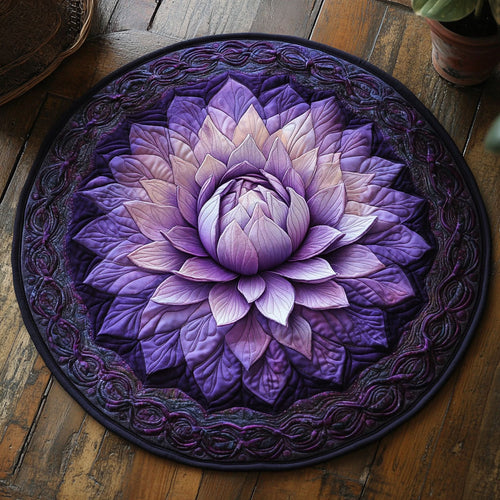 Violet Bloom CP0912062CL Quilted Round Mat