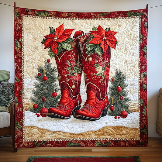 Red Boots & Holly Jolly LT2511015CL Quilt