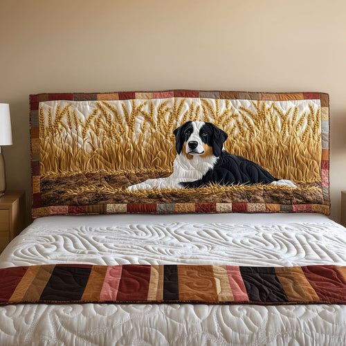 Dog On Paddy Field QA3112016CL Quilted Headboard Slipcover