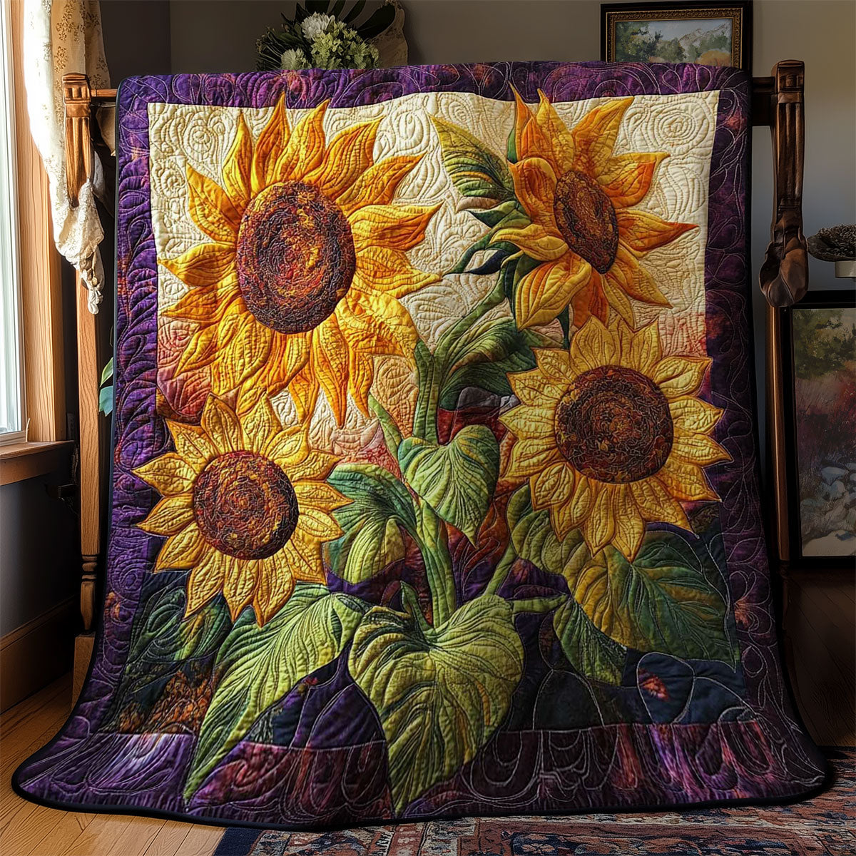 Sunny Sunflower WN1703066CL Quilt