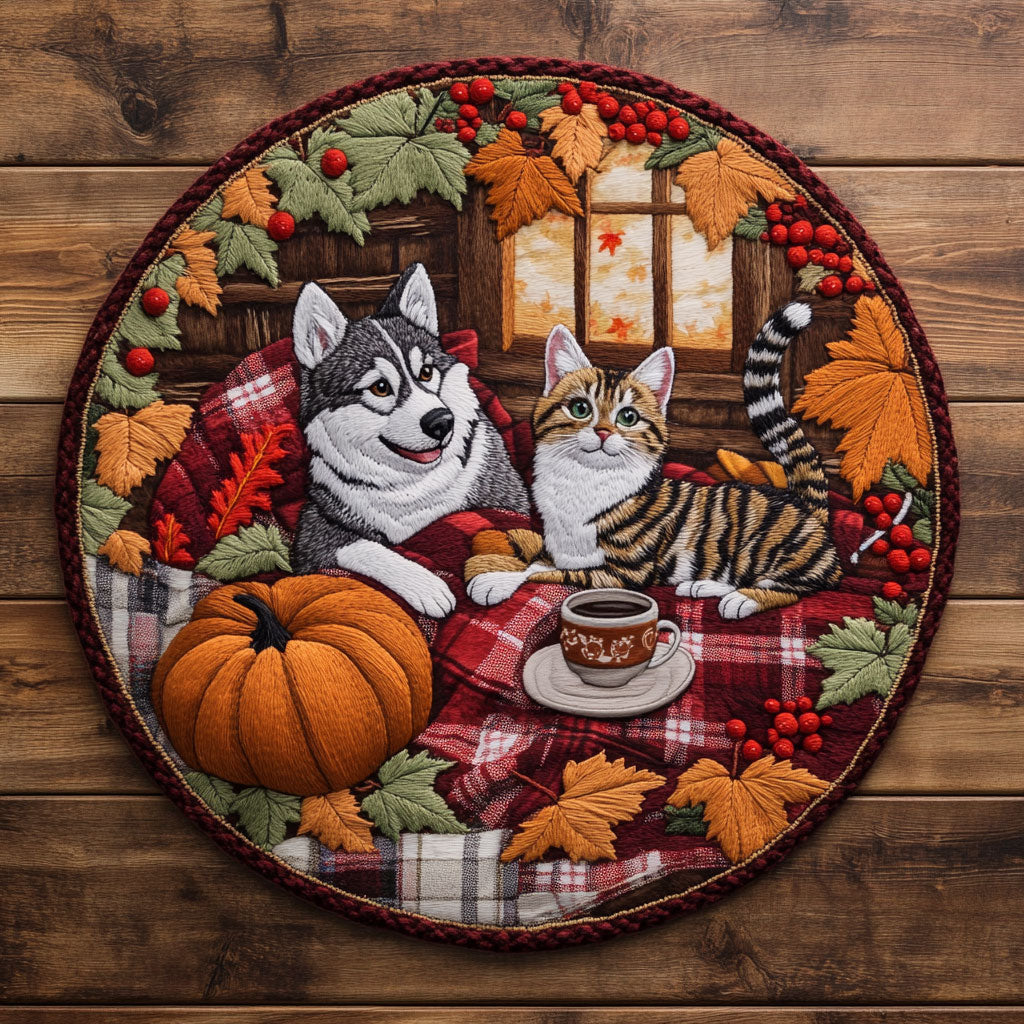 Husky Retreat WN2905040CL Quilted Round Mat