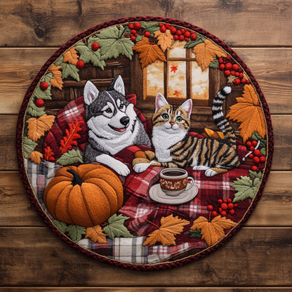 Husky Retreat WN2905040CL Quilted Round Mat