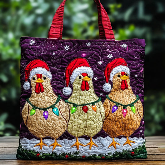 Santa Chicken WN0810043CL Quilted Tote Bag