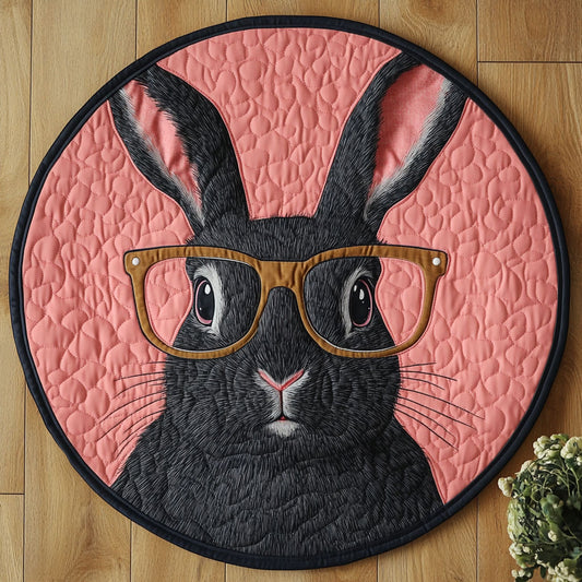 Black And Pink CP2105015CL Quilted Round Mat